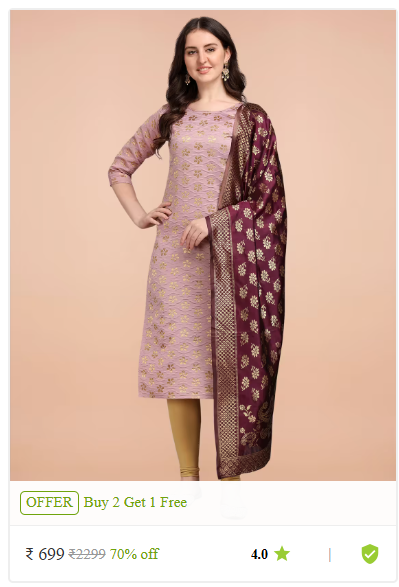 Kartier ethnic sets kurti pant with dupatta thrissur kerala photo 11