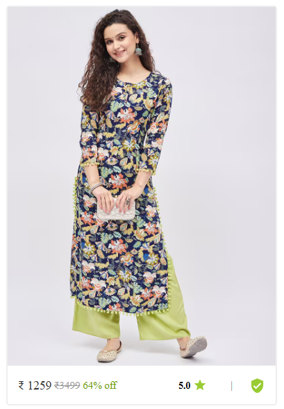Kartier ethnic sets kurti pant with dupatta thrissur kerala photo 08