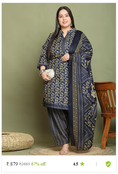 Kartier ethnic sets kurti pant with dupatta thrissur kerala photo 01