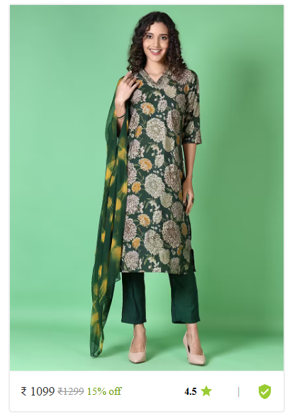 Kartier ethnic sets kurti pant with dupatta thrissur kerala photo 15