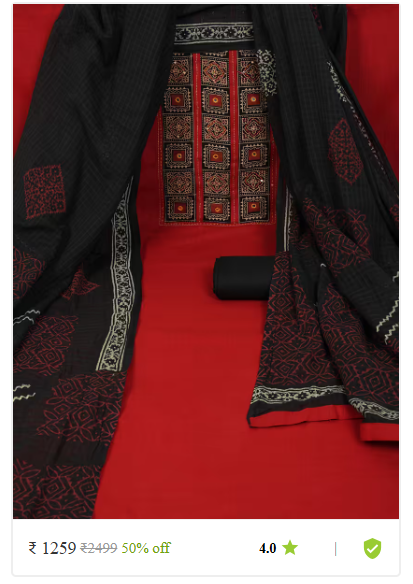 Kartier semi stitched unstitched suits dress material women photo 07