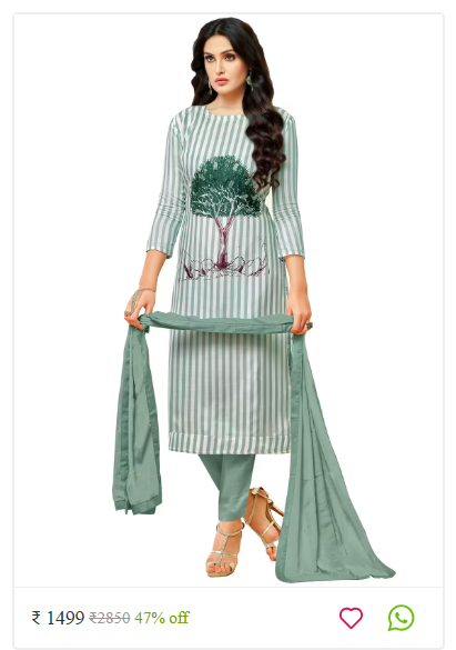 Kartier semi stitched unstitched suits dress material women photo 09