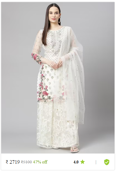 Kartier semi stitched unstitched suits dress material women photo 10