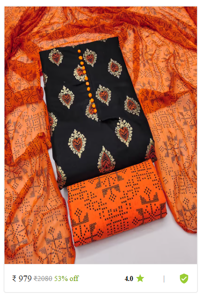 Kartier semi stitched unstitched suits dress material women photo 11