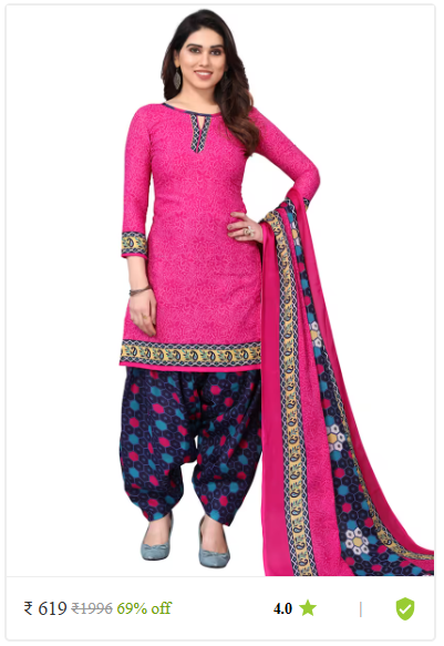 Kartier semi stitched unstitched suits dress material women photo 15