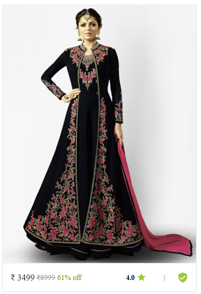 Kartier semi stitched unstitched suits dress material women photo 20